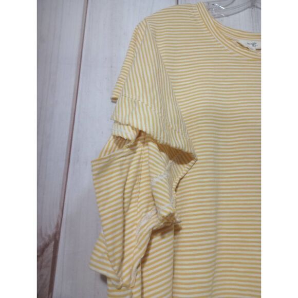 Terra and Sky Blouse Ladies 2x Flutter Sleeve - Picture 3 of 6